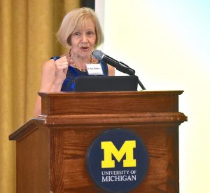 Photo of Dr. Eva Feldman speaking